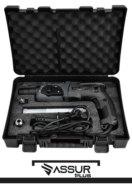 Assur Plus Extra Güçlü Metal Şanzıman Profesyonel Kırıcı Delici Hilti Matkap 850 W Siyah