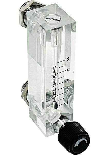 Debimetre - Ayar Vanalı -Debi ölçer - Şamandıralı - Lzm Gaz 1 – 5 L/dk