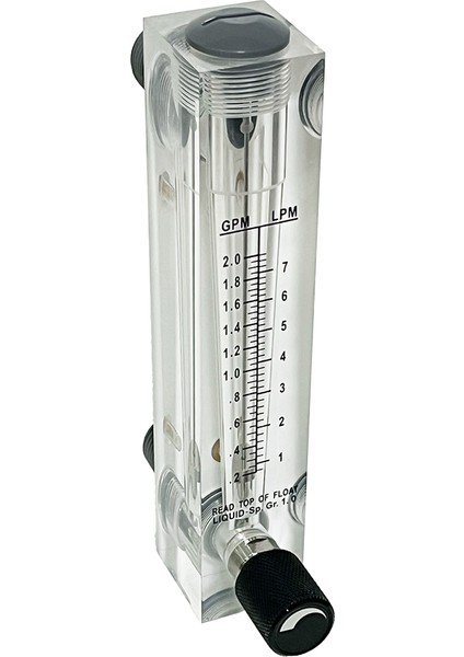 Debimetre - Ayar Vanalı -Debi ölçer - Şamandıralı - Lzm Sıvı 1-7 Lt/dk