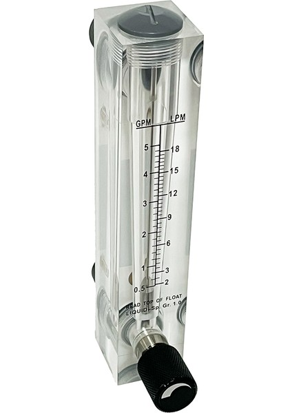 Debimetre - Ayar Vanalı -Debi ölçer - Şamandıralı - Lzm Sıvı 2-18 Lt/dk