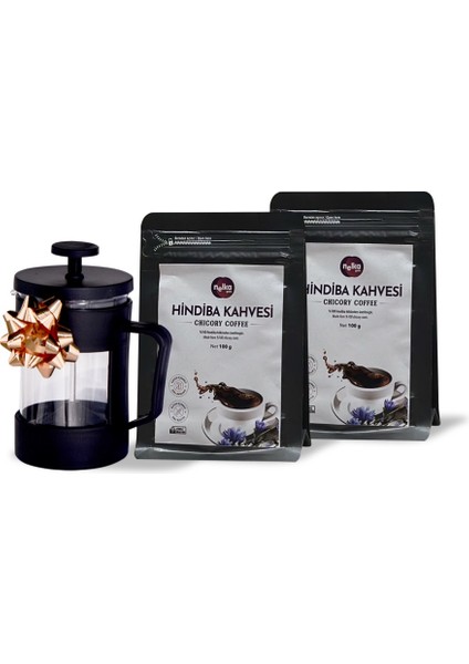 Hindiba Kahvesi 2 x 100 gr + French Press