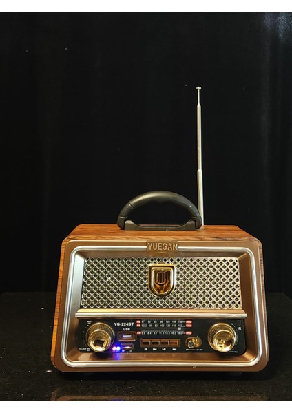 Nostaljik Şarjlı USB Girişli Bluetooth'lu Radyo