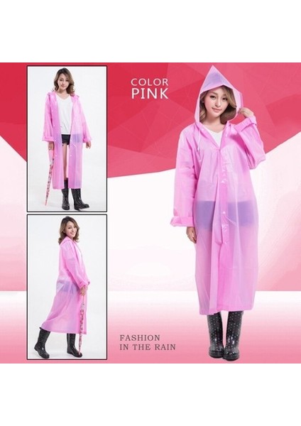 Raıncoat Eva Unisex Pembe Yağmurluk modelleri