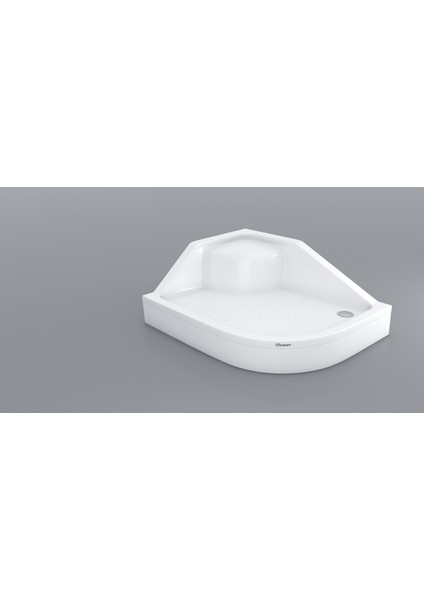 Asimetrik Oval Oturmalı Duş Teknesi 90*130