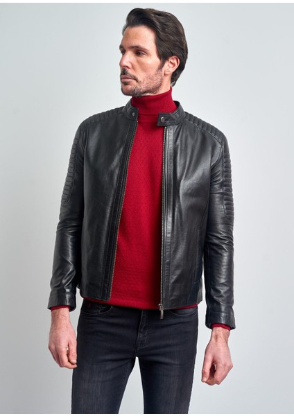 Erkek Bordo Motorcu Deri Ceket fırsatları