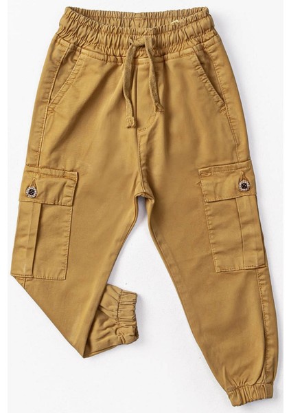 Lastikli Bel ve Paça Kargo Cepli Jogger Erkek Çocuk Pantolon