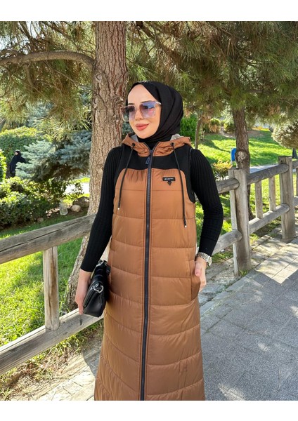 Kışlık Kapitone Şişme Elyaf Dolum Kadın Yelek 50004 modelleri