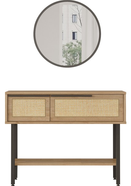 Ocean Dresuar Aynalı Kapaklı Metal Ayaklı Uv Baskı Sepet-Jüt ON12-SU fırsatları