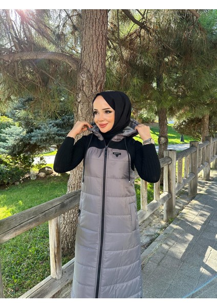 Kışlık Kapitone Şişme Elyaf Dolum Kadın Yelek 50004