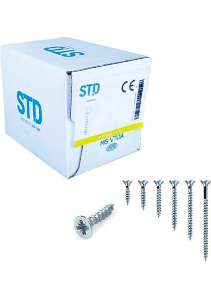 Ahşap Sunta Vidası 5X40 200 Lü Paket + Bits Uç