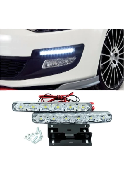 6 Ledli Gündüz Farı Gündüz Ledi Drl LED Lamba 18W Su Geçirmez