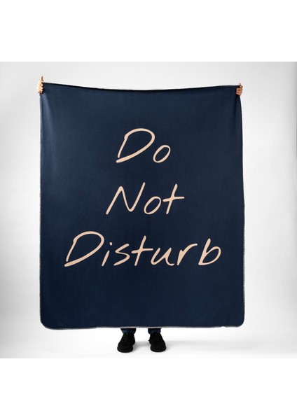 Do Not Disturb Navy Blue Polar Tv Battaniyesi