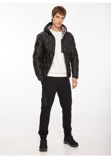 Siyah Erkek Kapüşonlu Kapitone Mont D3WM-MNT2 fiyatları