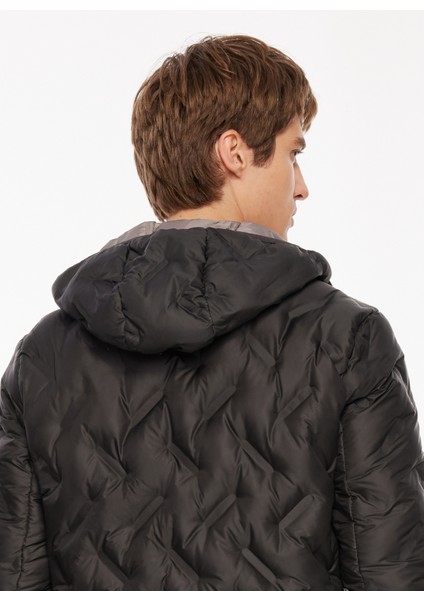 Siyah Erkek Kapüşonlu Kapitone Mont D3WM-MNT2 fırsatları