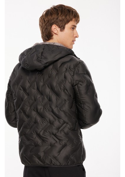 Siyah Erkek Kapüşonlu Kapitone Mont D3WM-MNT2 indirimleri