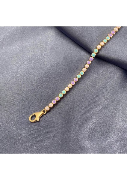 Pudra Renk Mineli Su Yolu Rose Gold Kaplama Kadın Gümüş Bileklik modelleri