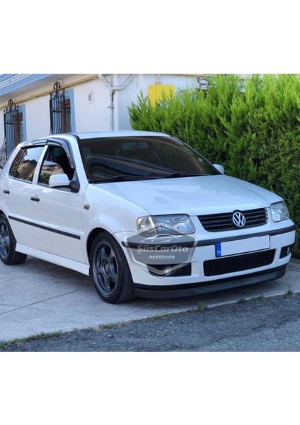 ŞüsCarOto Aksesuar Vw Polo Mk3 1994-2003 6n Uyumlu Üniversal Astra H Lip Esnek Ön Lip 2 Parça Tampon Altı Dil Karlık Ön Ek