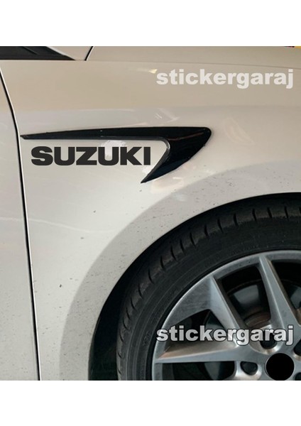 Suzuki Kapı Çamurluk Uyumlu Izgara Görünümlü Tuning Aksesuar ve Marka Etiket 2li Set