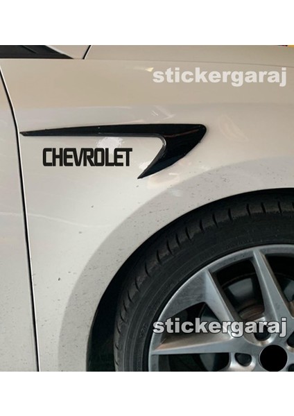 Chevrolet Kapı Çamurluk Uyumlu Izgara Görünümlü Tuning Aksesuar ve Marka Etiket 2li Set