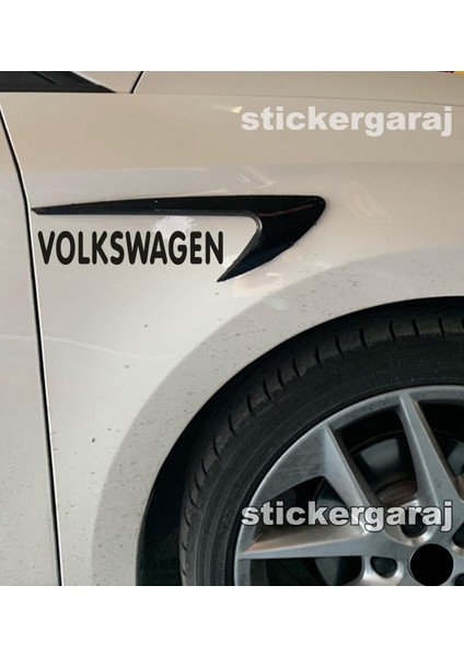 Volkswagen Kapı Çamurluk Uyumlu Izgara Görünümlü Tuning Aksesuar ve Marka Etiket 2li Set