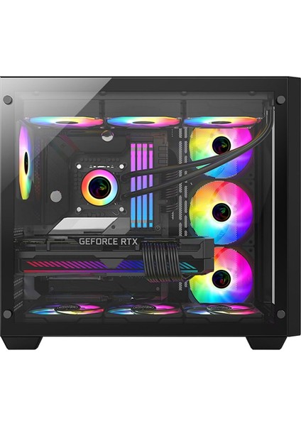 Prime Tuş Kontrollü Rgb 7X120MM Fan Gaming Bilgisayar Kasası