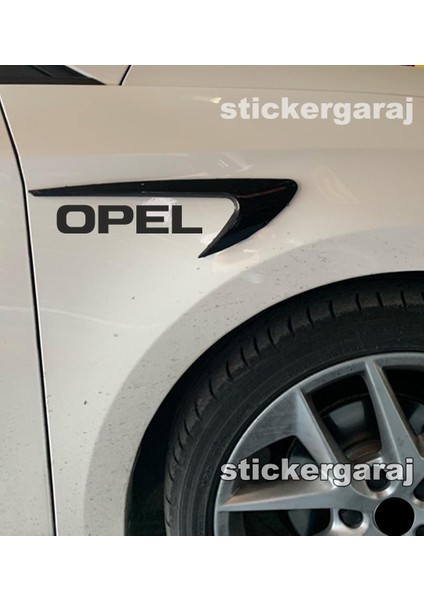 Opel Kapı Çamurluk Uyumlu Izgara Görünümlü Tuning Aksesuar ve Marka Etiket 2li Set