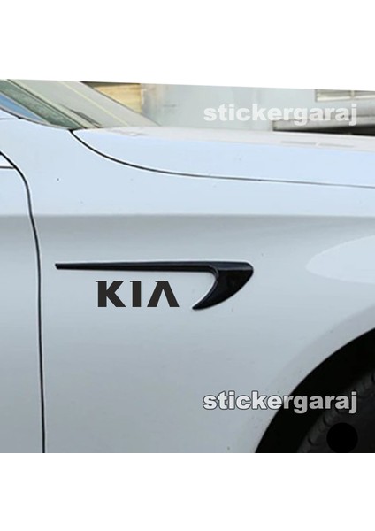 Kia Kapı Çamurluk Uyumlu Izgara Görünümlü Tuning Aksesuar ve Marka Etiket 2li Set