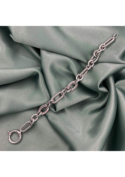 Burgu Ataç Rhodium Kaplama Kadın Gümüş Bileklik