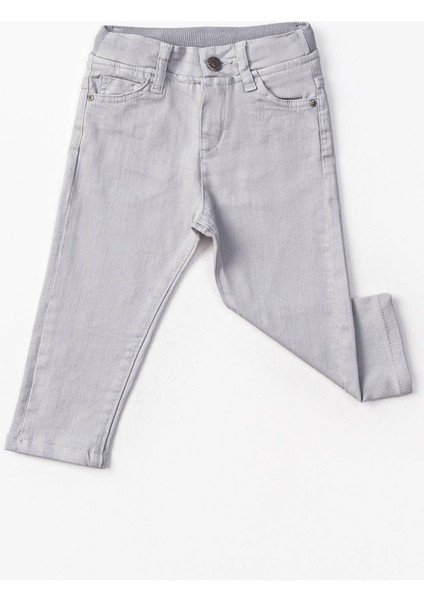 Lastikli Bel Çift Cepli Fermuarlı Erkek Çocuk Pantolon