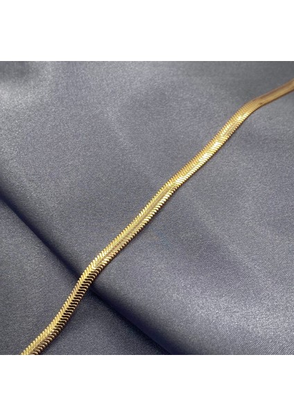 4 Mm. Balık Pulu Yılan Sırtı Rose Gold Kaplama Kadın Gümüş Zincir Bileklik fiyatları