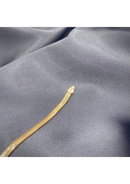 4 Mm. Balık Pulu Yılan Sırtı Rose Gold Kaplama Kadın Gümüş Zincir Bileklik fırsatları
