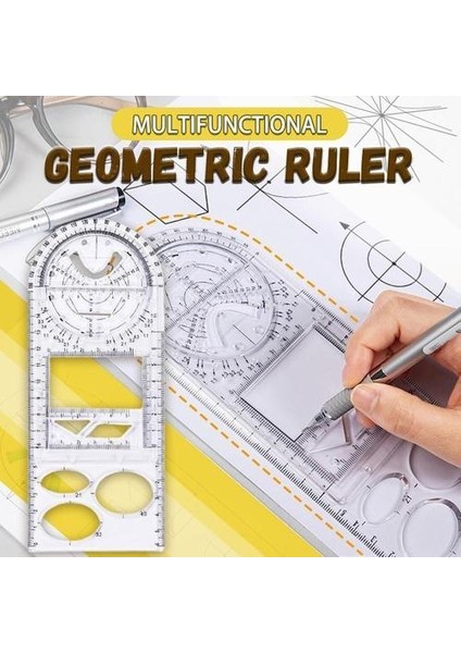 Okul Ofis Malzemeleri Için Geometrik Cetvel Çizim Şablonu Ölçme Aracı (Yurt Dışından)