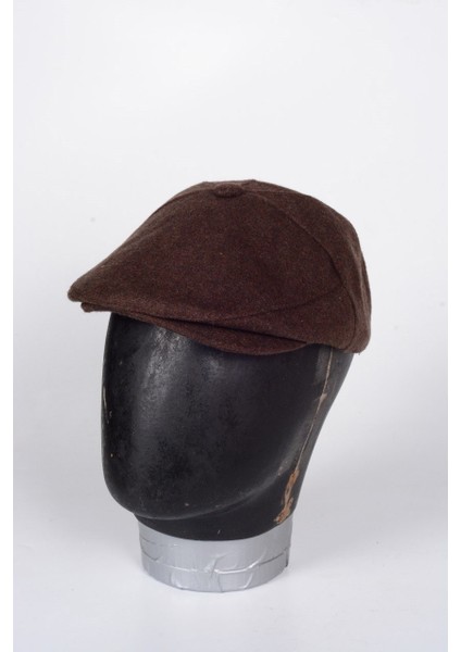 Düğmeli Klasik Kasket Kahve Kasket Kaşe Kışlık Kumaş Şapka fiyatları