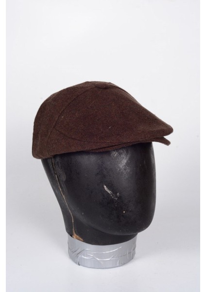 Düğmeli Klasik Kasket Kahve Kasket Kaşe Kışlık Kumaş Şapka modelleri