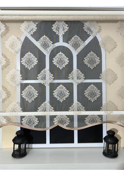 Çift Mekanizmalı Somon Tül Perde ve Ekru Stor Perde STB45239-V106 indirimleri