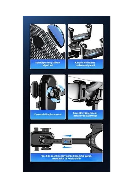 Çok Fonksiyonlu 360 ° Araba Dikiz Aynası Cep Telefonu Tutucu (Yurt Dışından) fırsatları