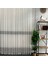 Taç Eteği Gri Çizili 1/3 Sık Pile Tül Perde Tek Kanat - Ekru - Gri 100 x 270 cm 5