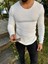 Kazak Örme Tüylenmez Naturel Pamuk Kazak Slim Fit Triko Dar Kesim Body Kazak 4