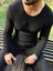 Kazak Örme Tüylenmez Naturel Pamuk Kazak Slim Fit Triko Dar Kesim Body Kazak 1