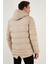 Su Itici Slim Fit Soğuğa ve Rüzgara Dayanıklı Kapüşonlu Şişme Mont Erkek Mont 649005 6