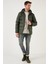 Su Itici Slim Fit Soğuğa ve Rüzgara Dayanıklı Kapüşonlu Şişme Mont Erkek Mont 649005 3
