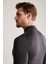 Yarım Balıkçı Yaka Merino Yün Antrasit Triko 3
