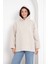 Zame Prive Şapkalı Biyeli Camel Yumuşak Örme Sweatshirt 2