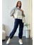 Kadın Oversize Çift Taraflı Gömlek Yaka Sweatshırt 1