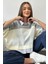 Kadın Oversize Çift Taraflı Gömlek Yaka Sweatshırt 4