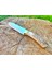 HAN Knife Bushcraft Outdoor Av Bıçağı Geyik Boynuzu Sap + Deri Kılıf 3