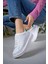 Incim ®| Medusa Kadın Beyaz-Yeşil Kalın Yüksek Taban Hafif Günlük Yürüyüş Spor Ayakkabısı ve Sneaker 3