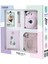Instax Mini 12 Pembe Fotoğraf Makinesi 10'lu Film Simli Pleksi Kılıf Pvc Albüm ve Kıskaçlı Resim Standı Bundle Box 2