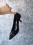 Akın Özmen Kadın Siyah Süet Taş Aksesuarlı Orta Topuklu (7cm) Stiletto 3