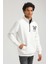 Half-Zip Ekru Slim Fit Half-Zip Sweatshırt 23FWM64065 4